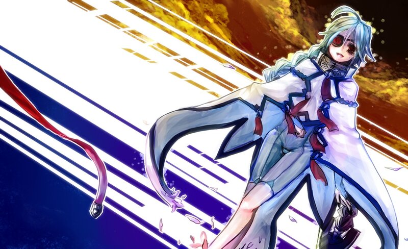 Anime Character in Motion — White, Dramatic
