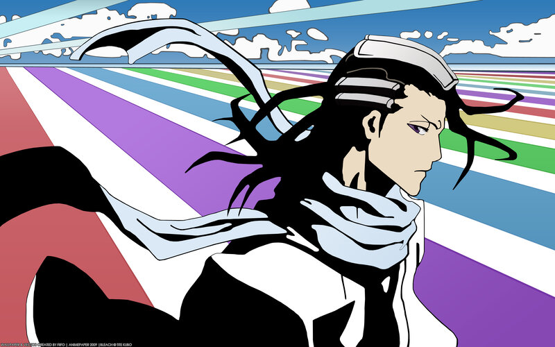 Anime Character in Motion — White, Dynamic, Scarf, Headband