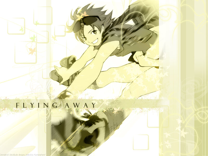 Anime Character in Motion — Yellow, Dreamy