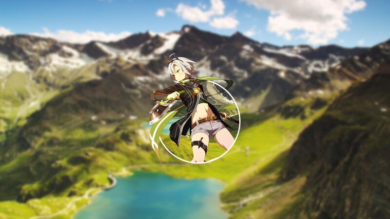 Anime Character in Mountains