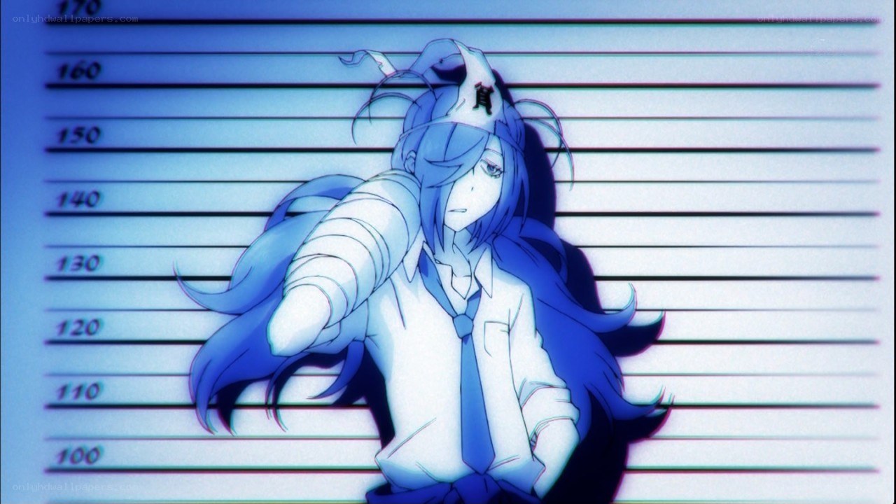 anime character in mugshot