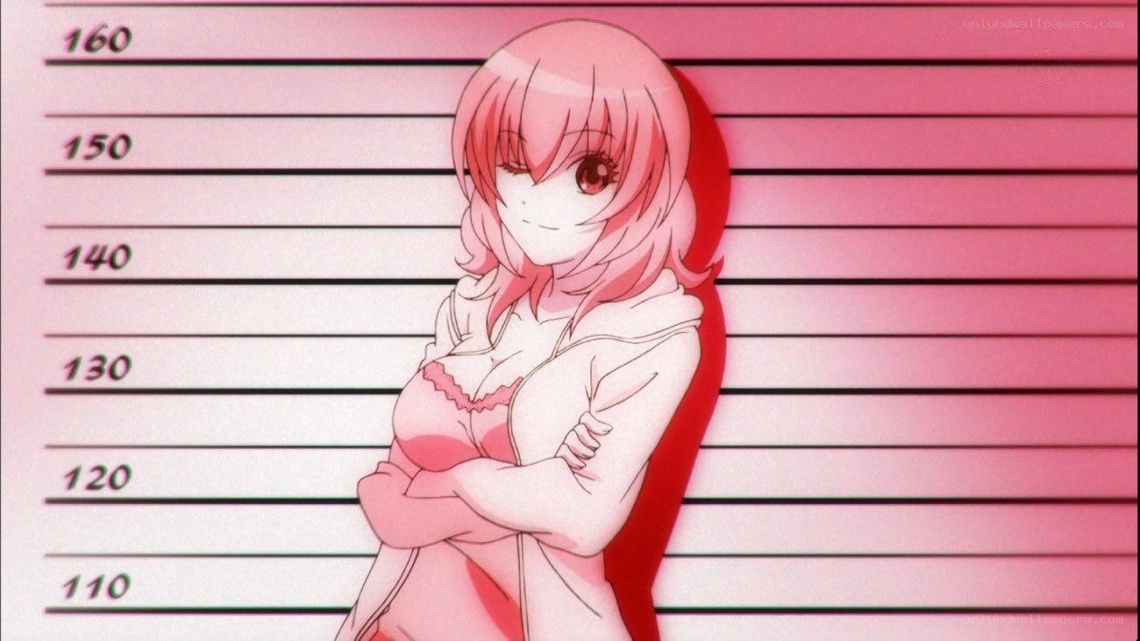 anime character in mugshot