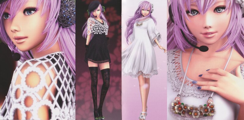 Anime Character in Multiple Outfits — Purple, Calm