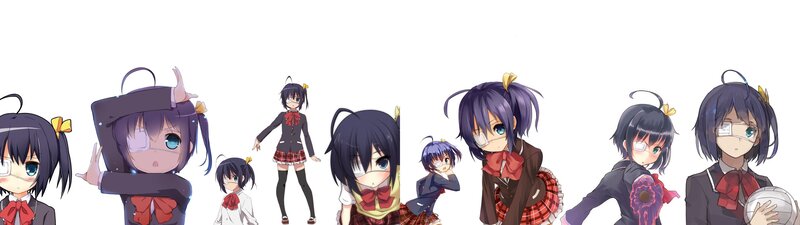 Anime Character in Multiple Poses — Purple