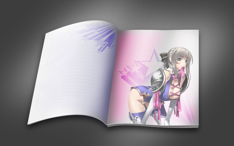 anime character in notebook