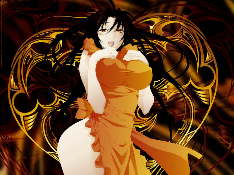 anime character in orange dress