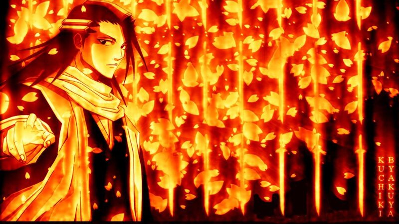 Anime Character in Orange Leaves