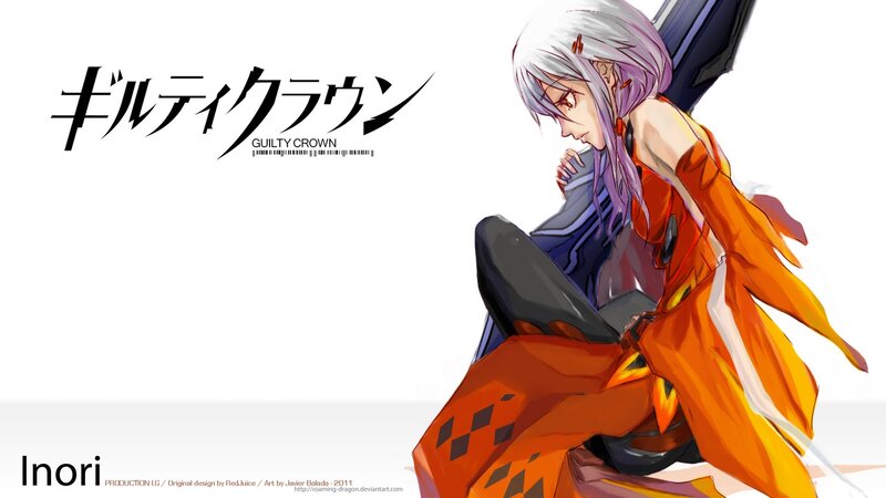 Anime Character in Orange Suit — White