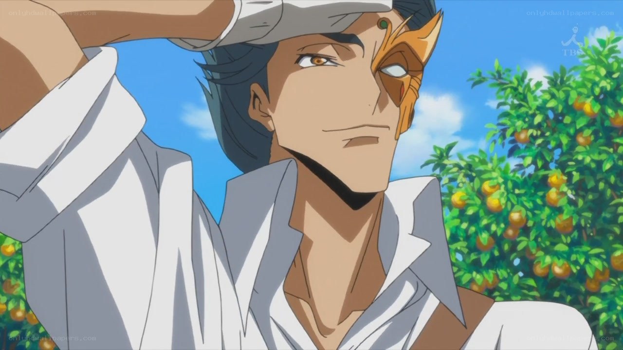 anime character in orchard