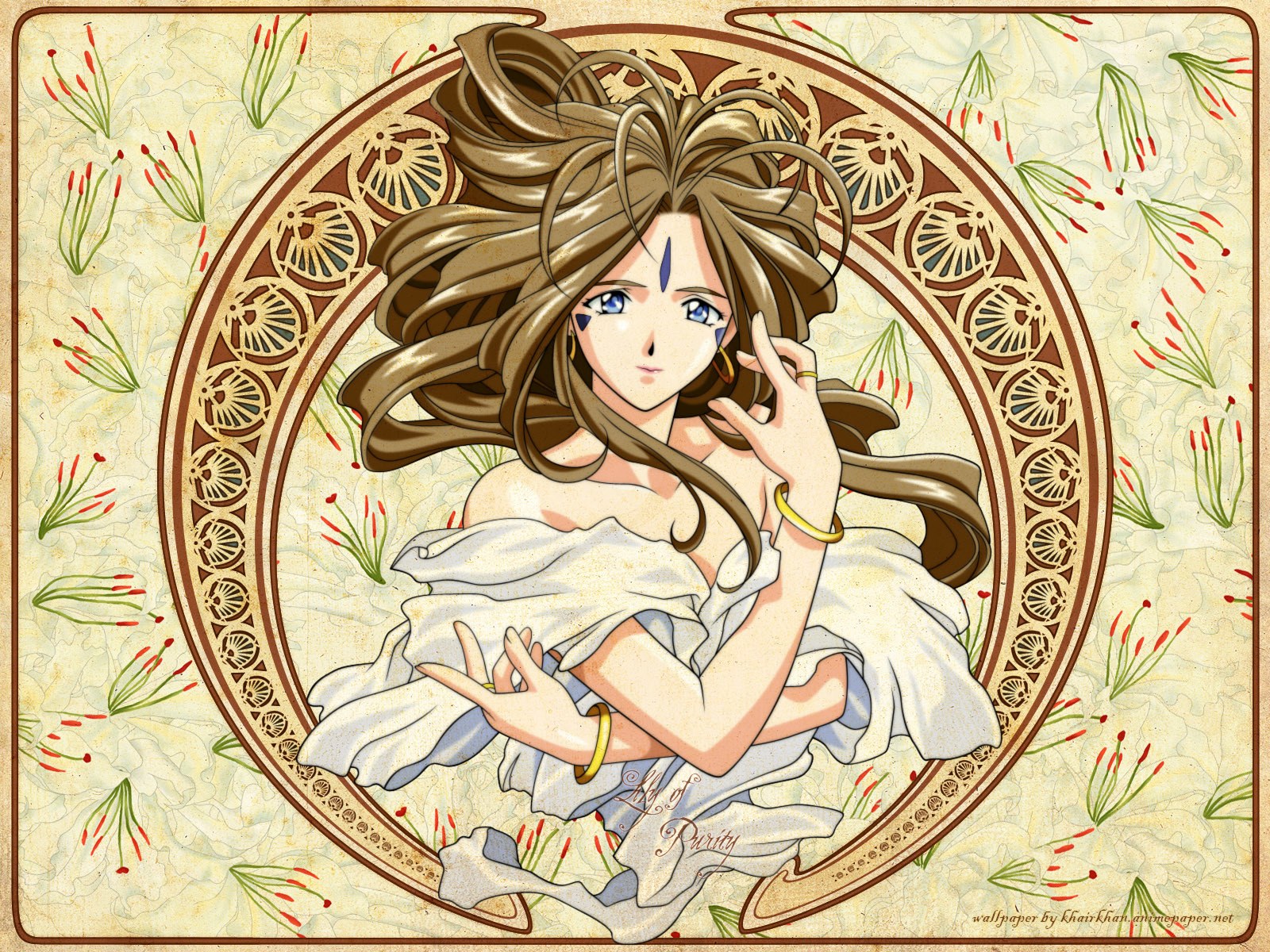 Anime character in ornate frame