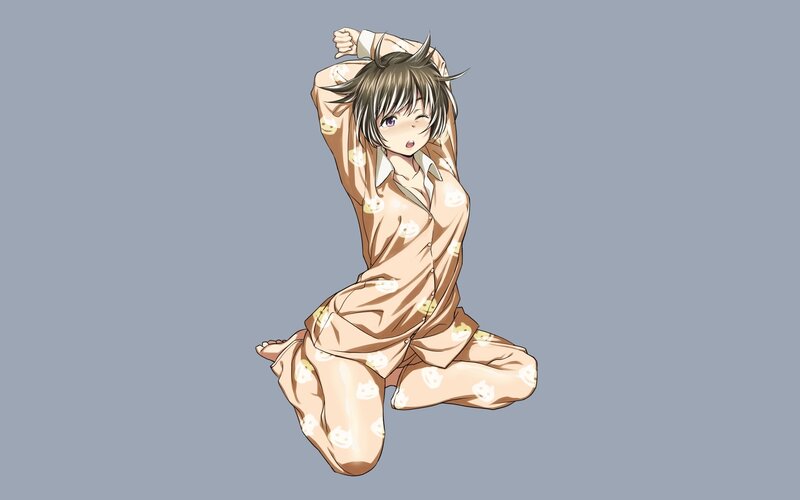 Anime Character in Pajamas — Gray