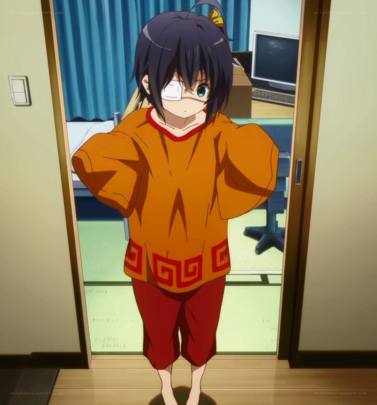 anime character in pajamas