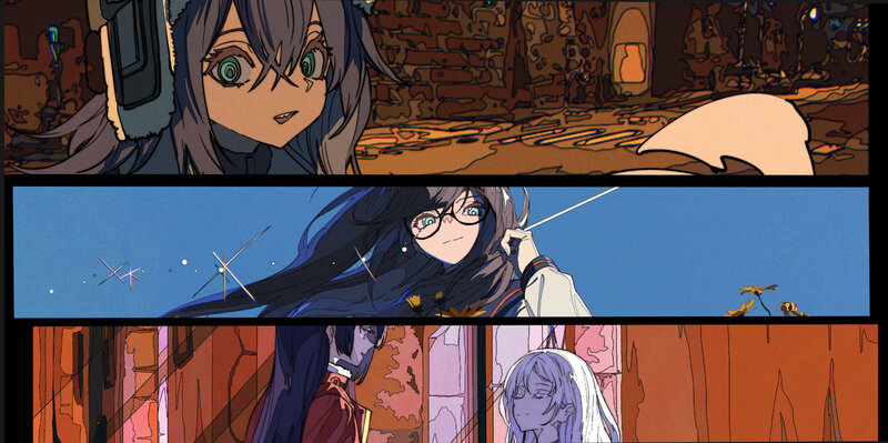 Anime Character in Panels
