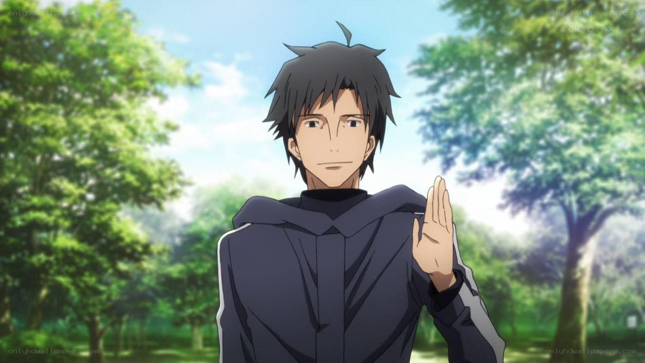 anime character in park