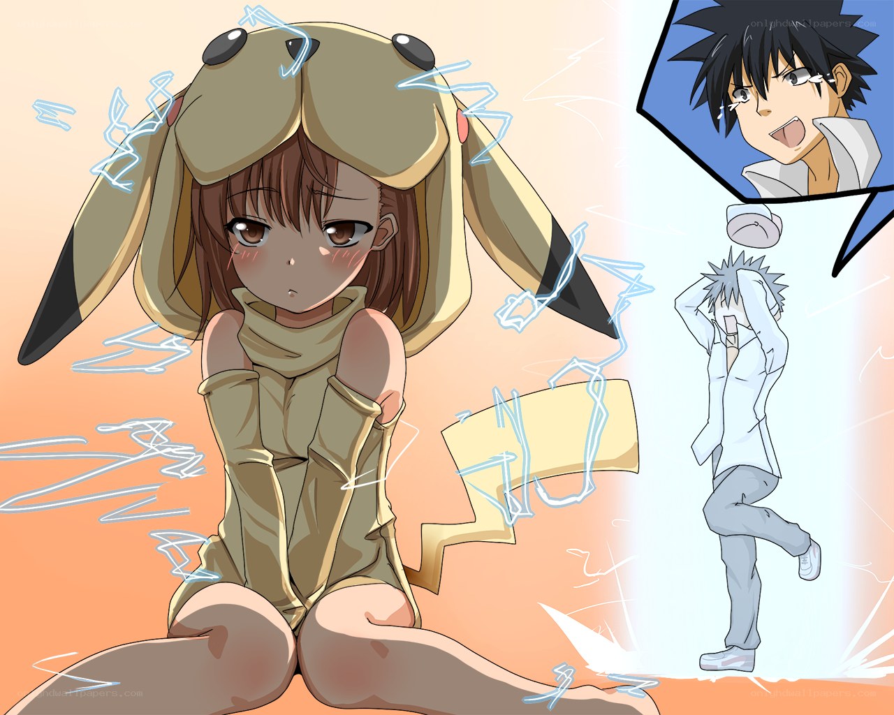 anime character in Pikachu costume