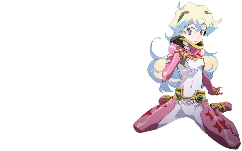 anime character in pink armor