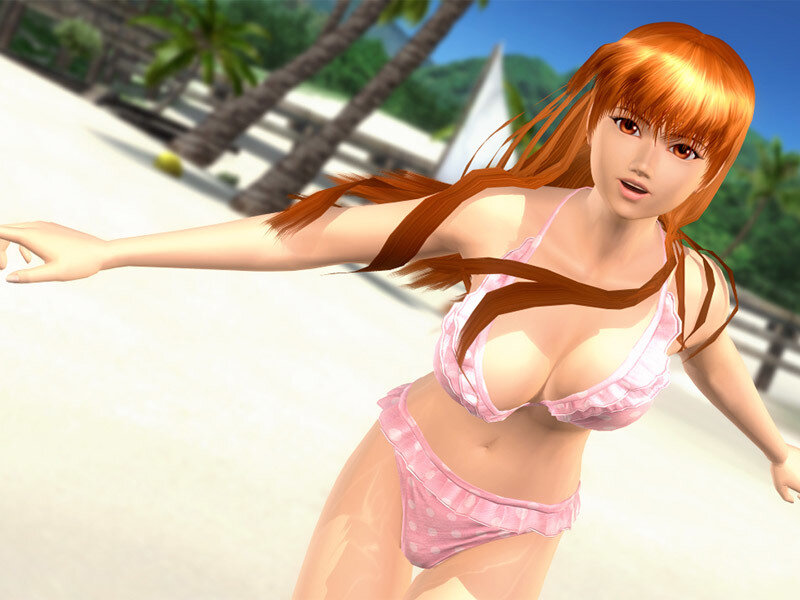 anime character in pink bikini