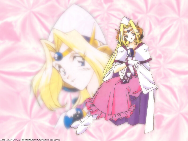 Anime character in pink dress