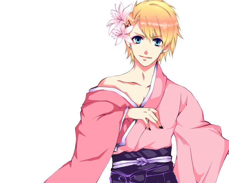 anime character in pink kimono