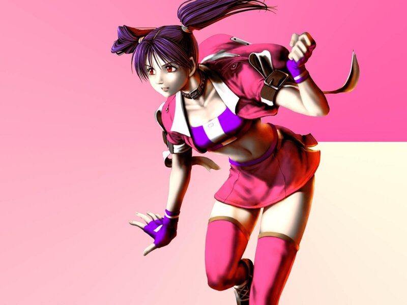 anime character in pink outfit