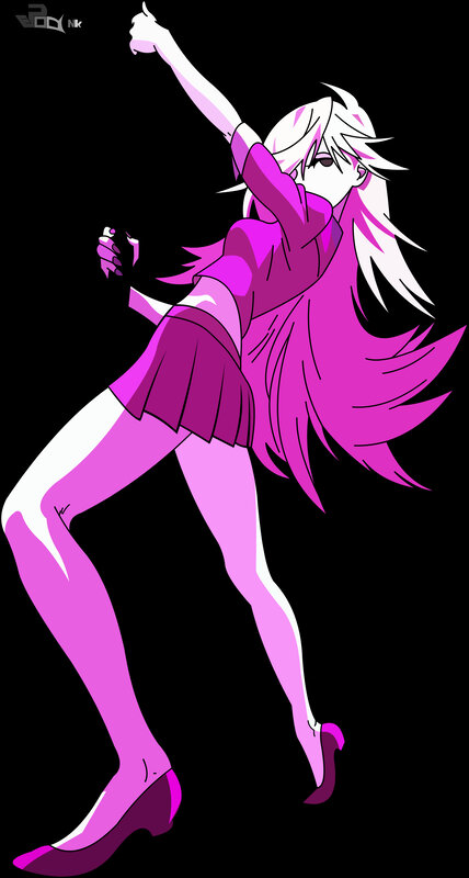 anime character in pink outfit