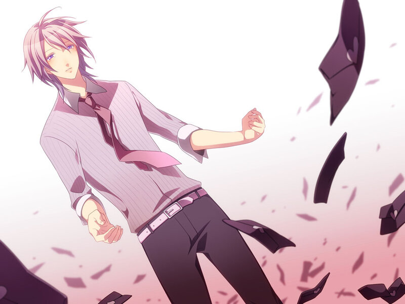 Anime Character in Pink Shirt — Dramatic