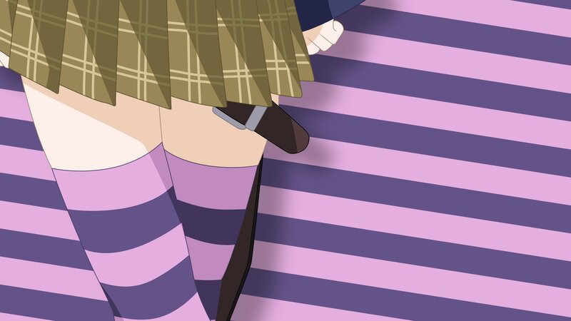 anime character in plaid skirt