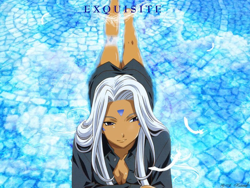 anime character in pool