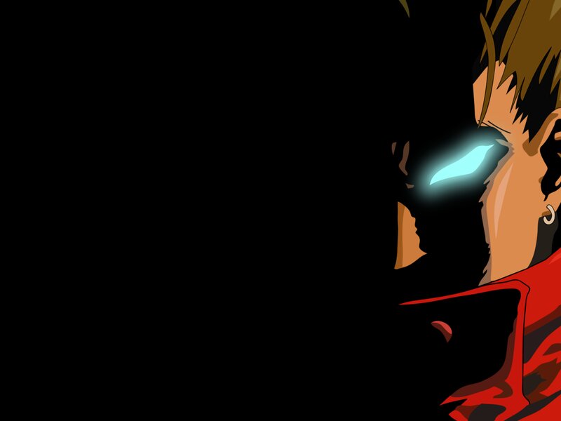 Anime Character in Profile — Black, Dramatic, Manga, Red Cloak
