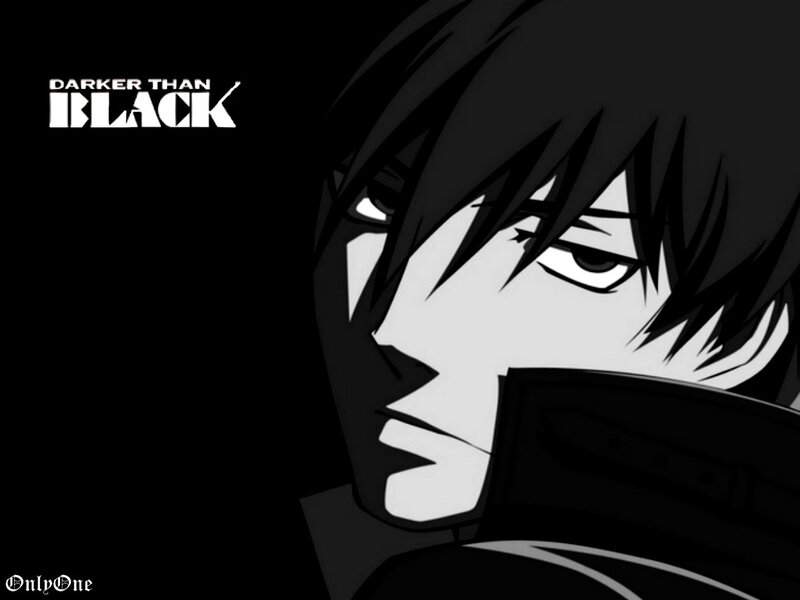 Anime Character in Profile — Black, Dramatic, Manga