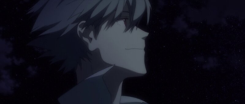 Anime Character in Profile — Black, Dramatic, Night, Night Sky