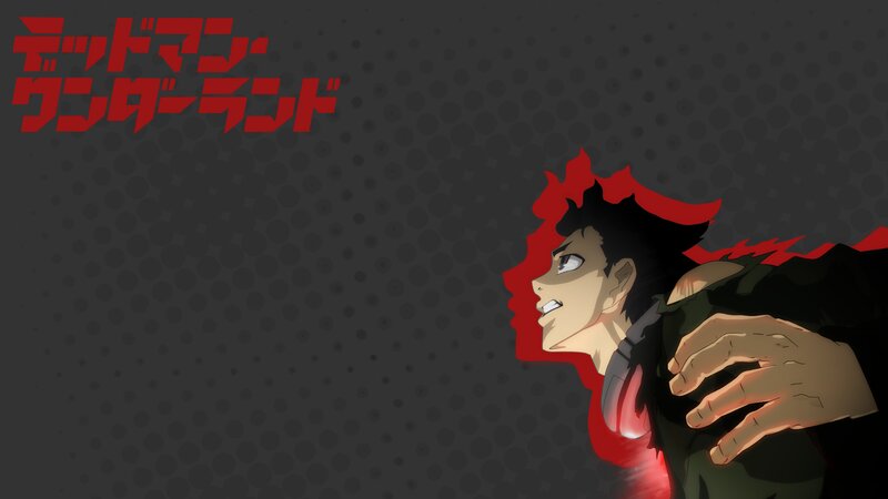 Anime Character in Profile — Black, Dramatic, Text