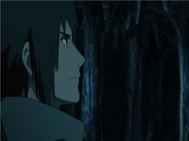 Anime Character in Profile — Black, Serious