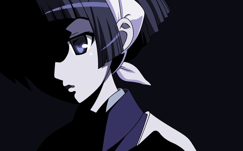 Anime Character in Profile — Black