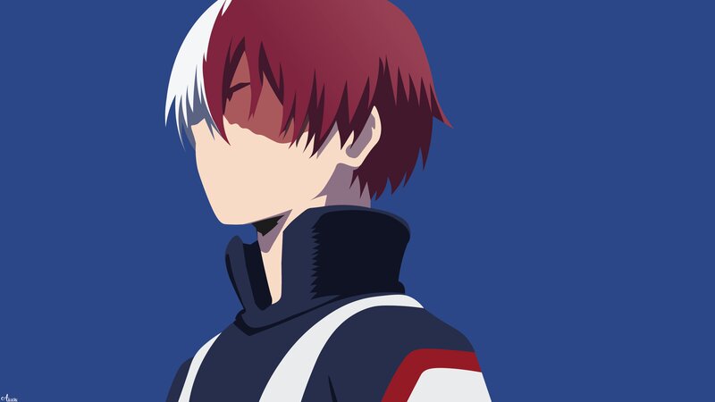 Anime Character in Profile — Blue, Calm