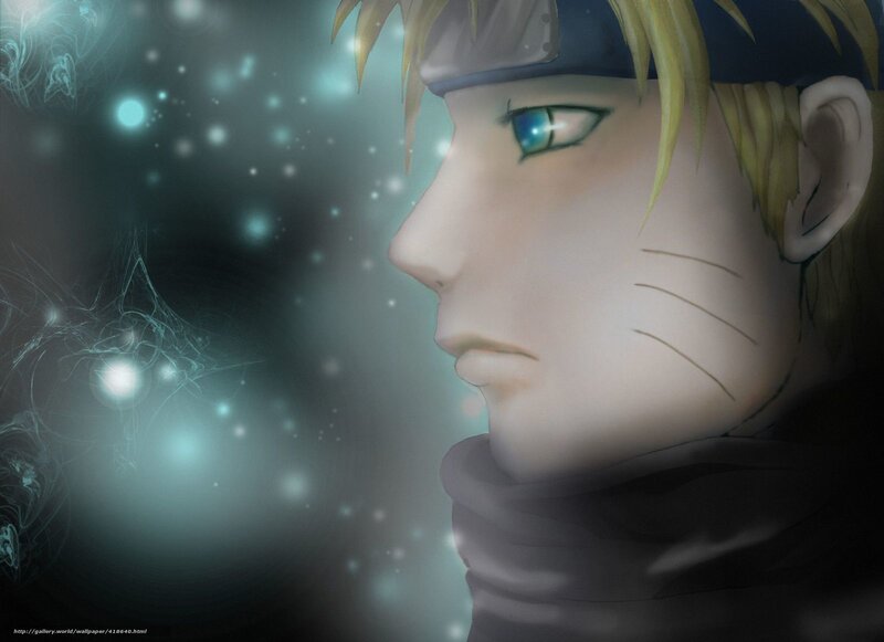 Anime Character in Profile — Blue, Dramatic, Digital Art