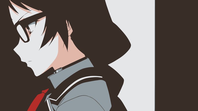 Anime Character in Profile — Brown, Dramatic, Glasses