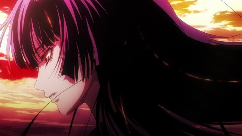 Anime Character in Profile — Purple, Dramatic