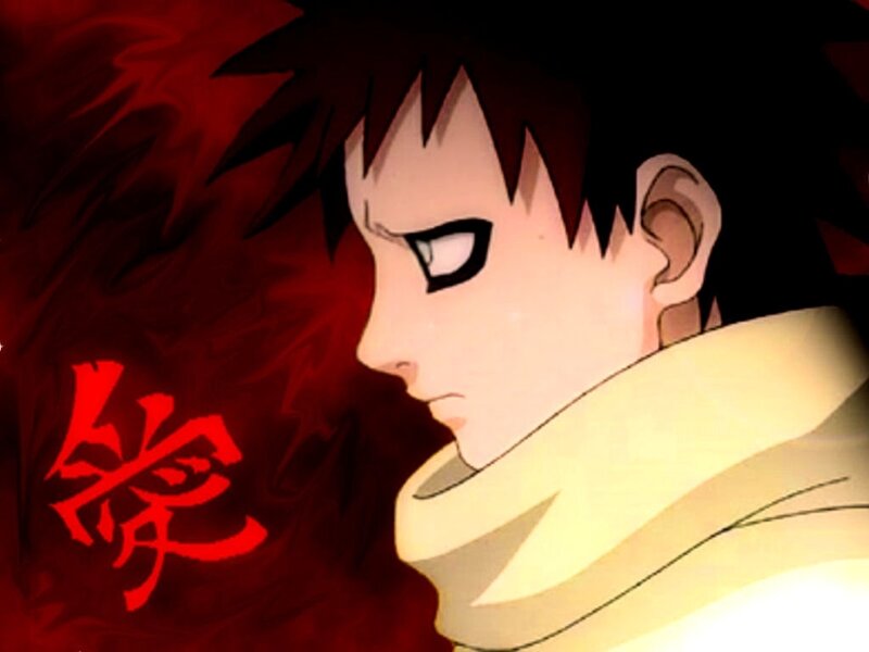 Anime Character in Profile — Red, Dramatic, Red Energy