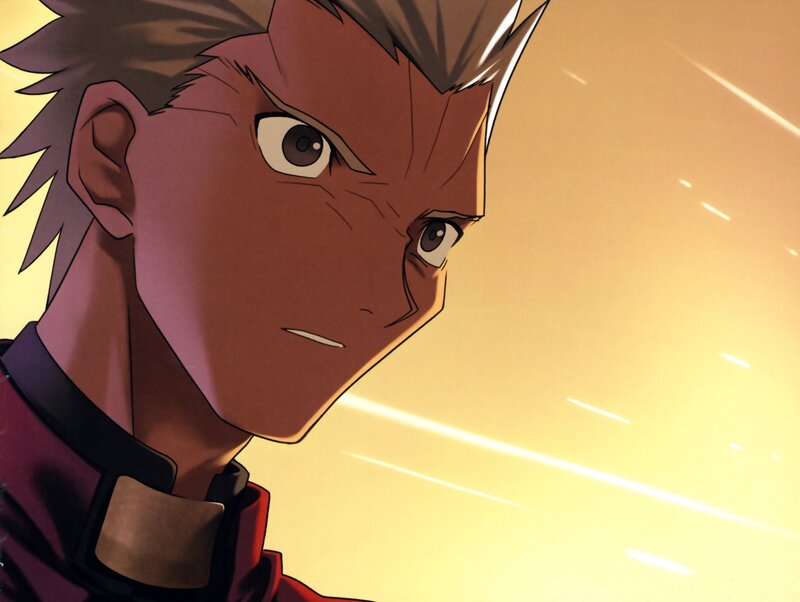 Anime Character in Profile — Yellow, Dramatic