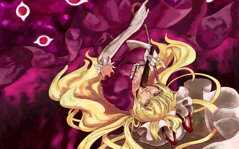 anime character in purple chaos