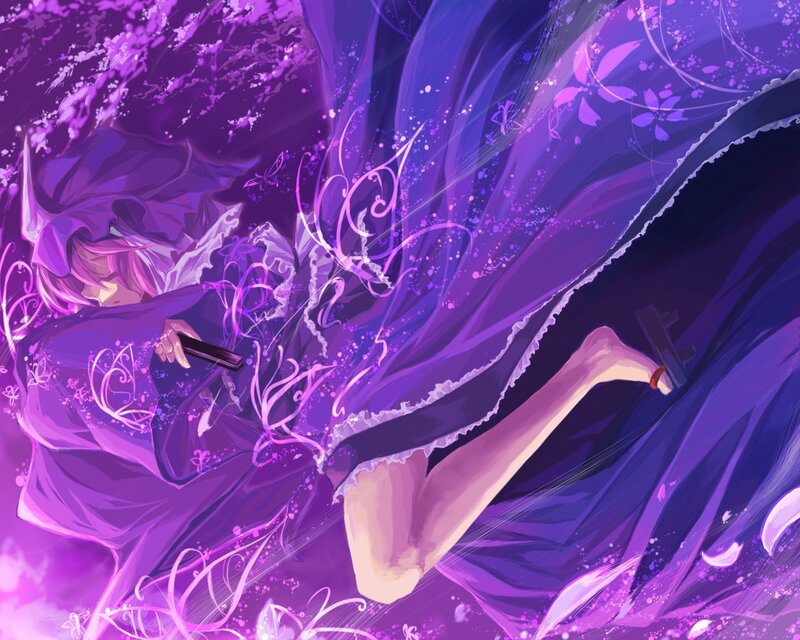 Anime Character in Purple Cloak — Dramatic