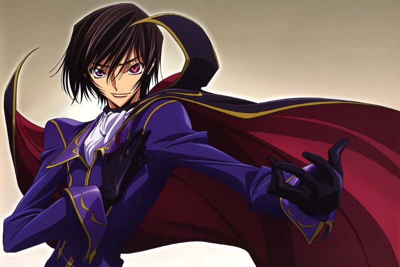 anime character in purple coat