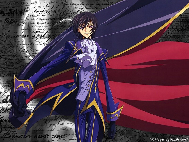 anime character in purple coat