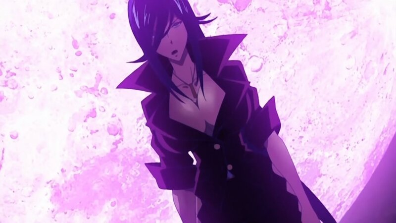 anime character in purple coat
