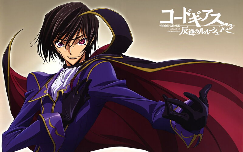 Anime Character in Purple Coat — Dramatic, Gloves
