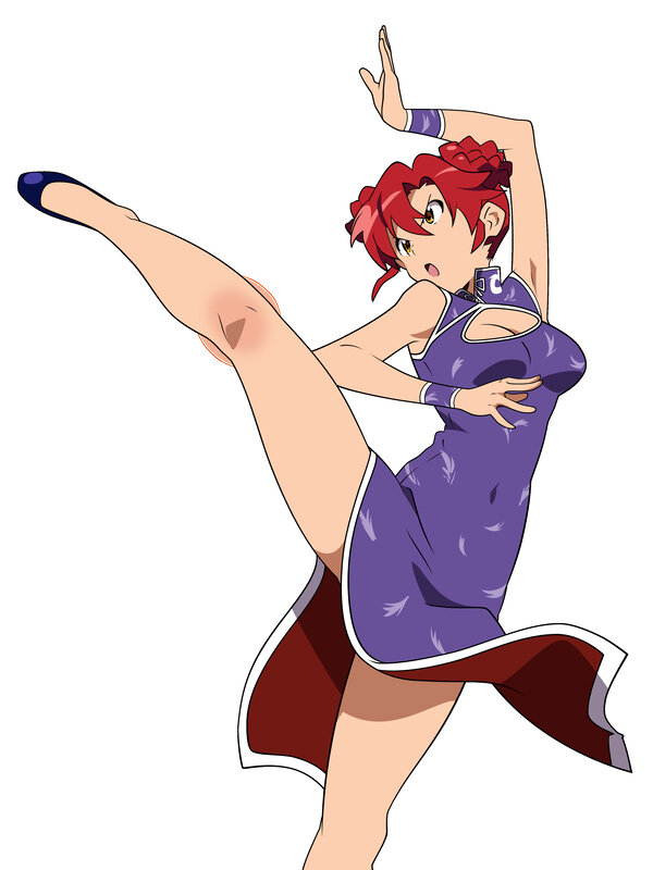 anime character in purple dress