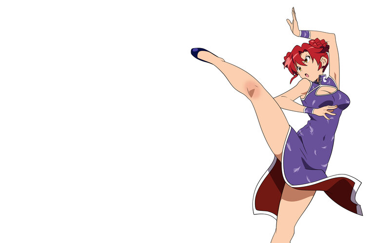 anime character in purple dress