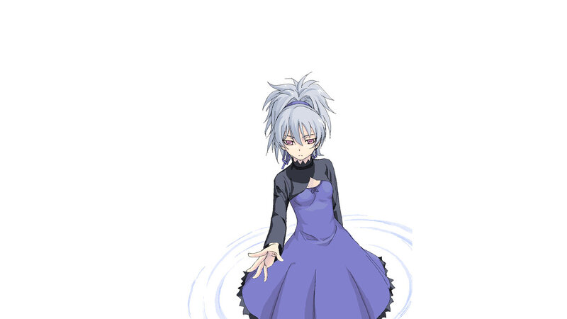 anime character in purple dress