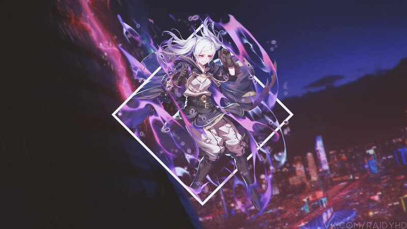 Anime Character in Purple Energy — Dramatic